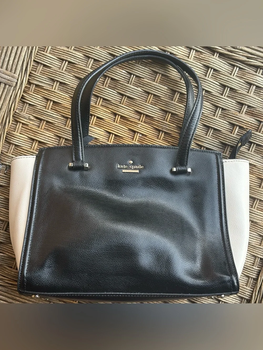 Kate Spade Patterson Drive Small Geraldine Satchel - Black & Cement Two-Tone